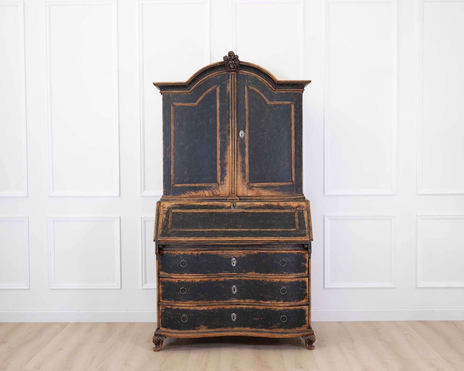 Danish Rococo Secretary Circa 1760 - JAA