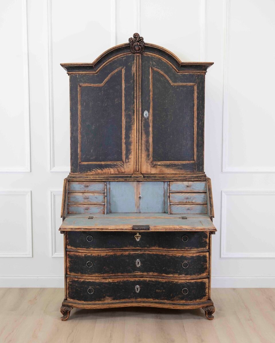 Danish Rococo Secretary Circa 1760 - JAA