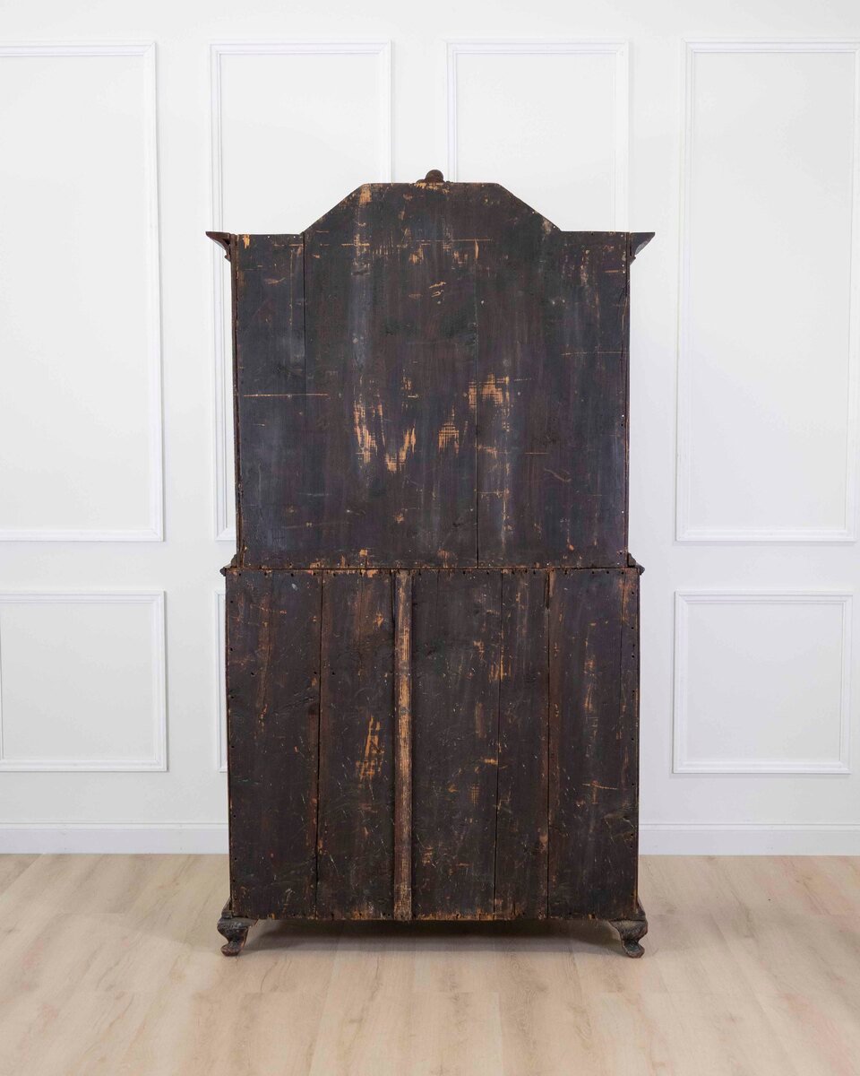 Danish 18th Century Bow-Fronted Rococo Secretary - JAA