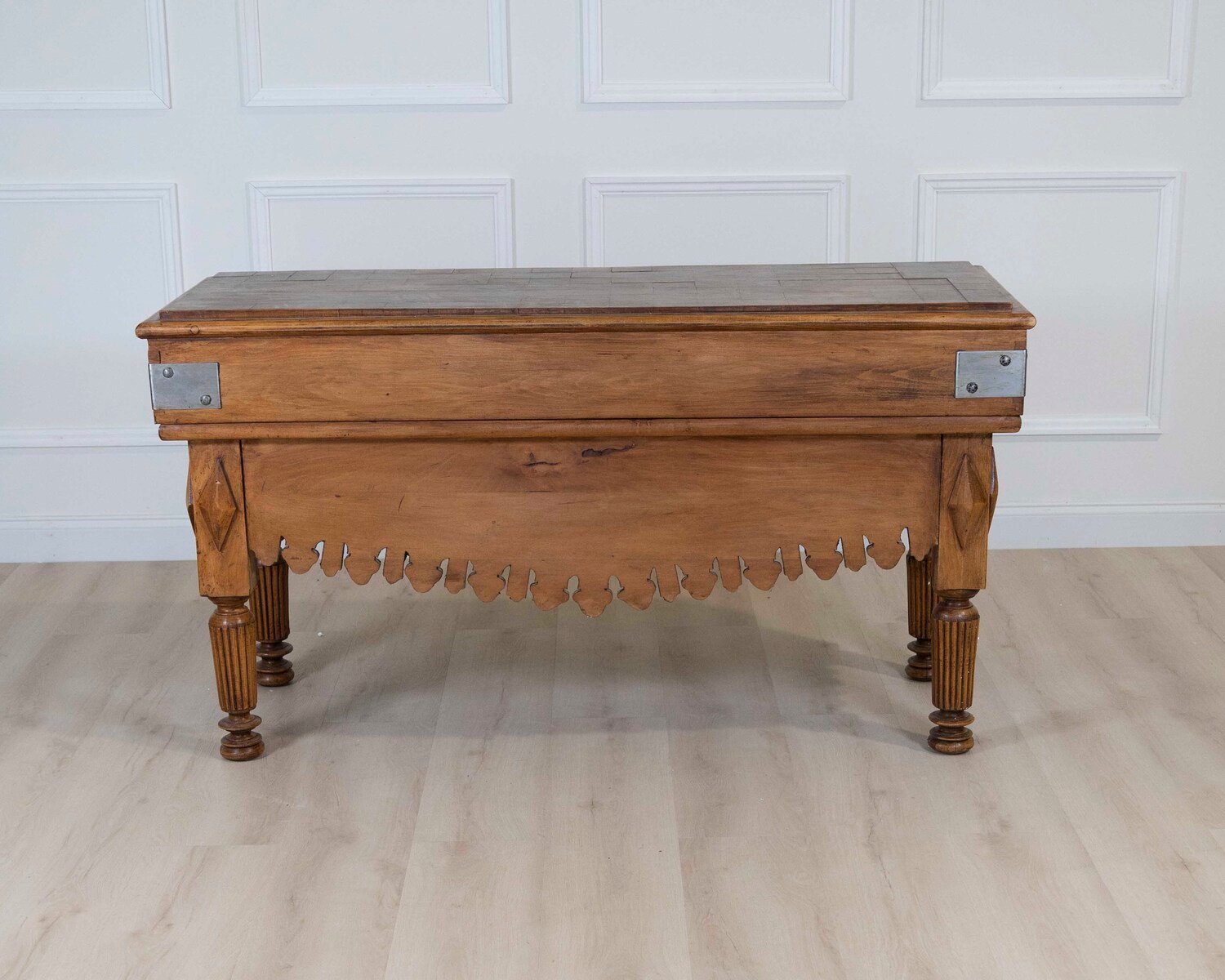 French 20th Century Beech and Fruitwood Butcher's Block - JAA