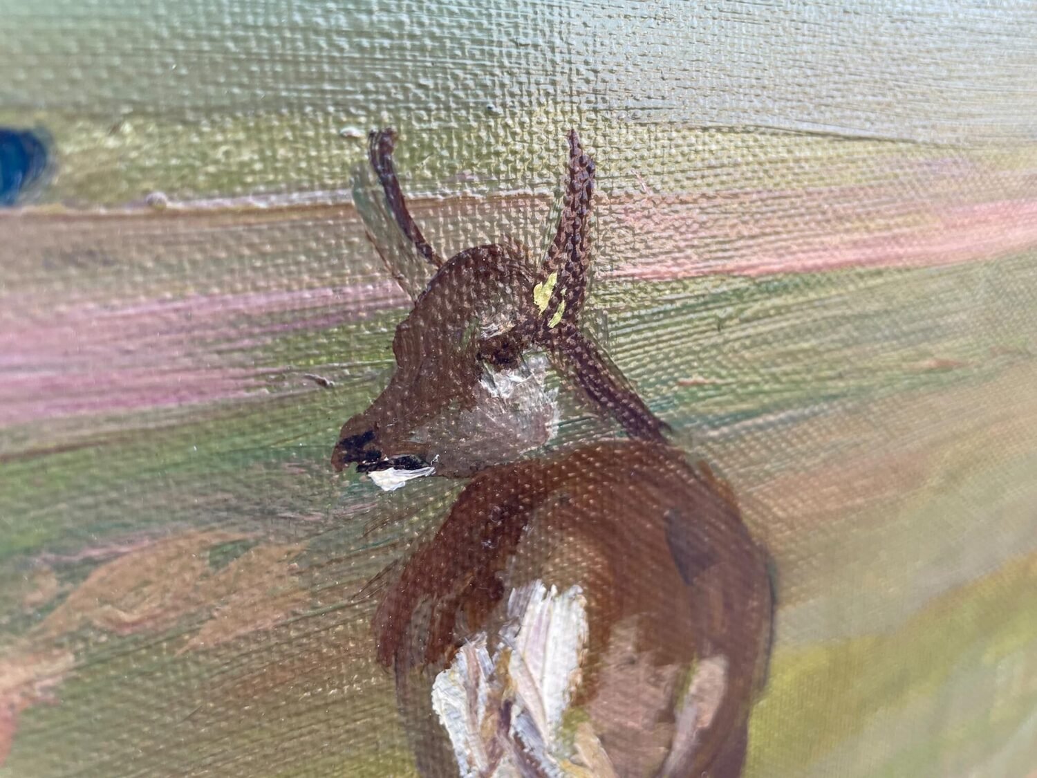 Painting with roe deer, Knud Reinholdt Nielsen - JAA