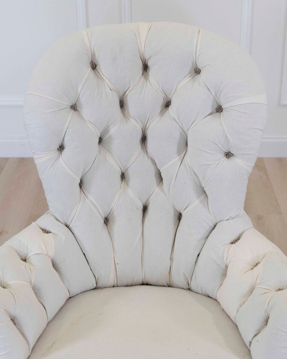 Pair of 20th Century French High Back Chairs, Ready to Upholster - JAA
