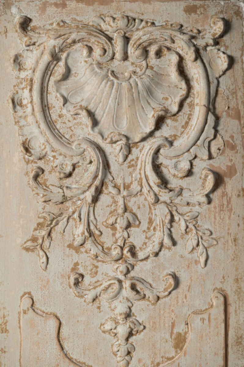 Pair of Antique French Painted Boiserie Panels (2 Panels) - JAA