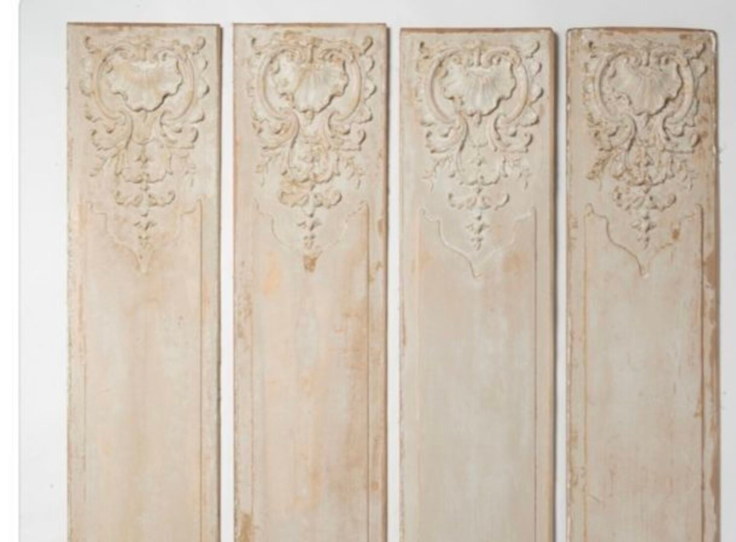 Pair of Antique French Painted Boiserie Panels (2 Panels) - JAA