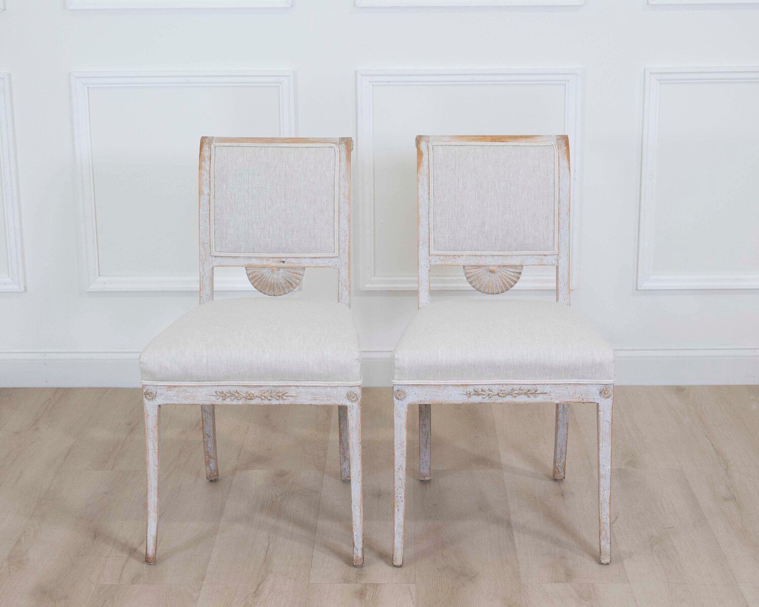 Pair of 19th Century Stockholm Gustavian Chairs - JAA