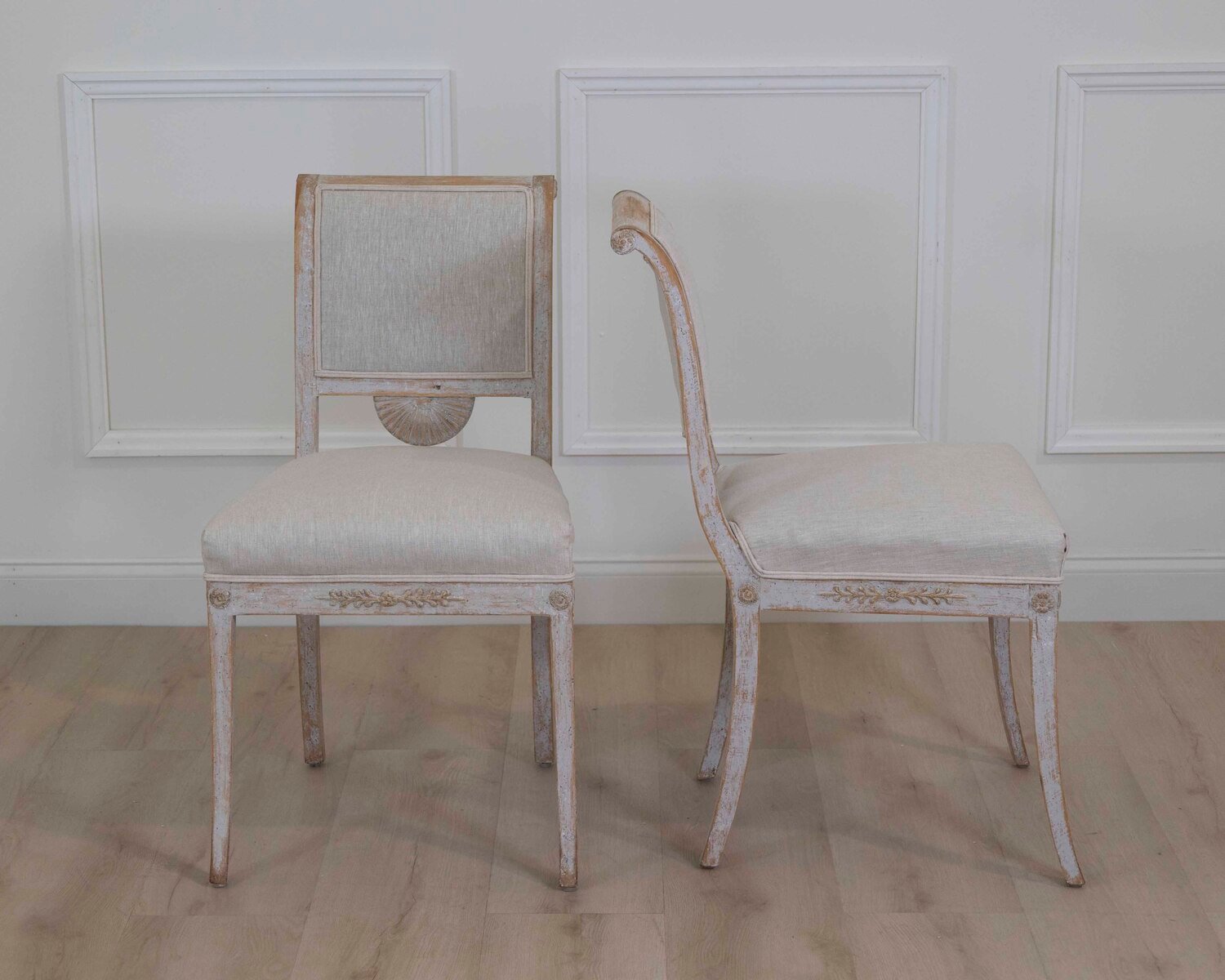 Pair of 19th Century Stockholm Gustavian Chairs - JAA