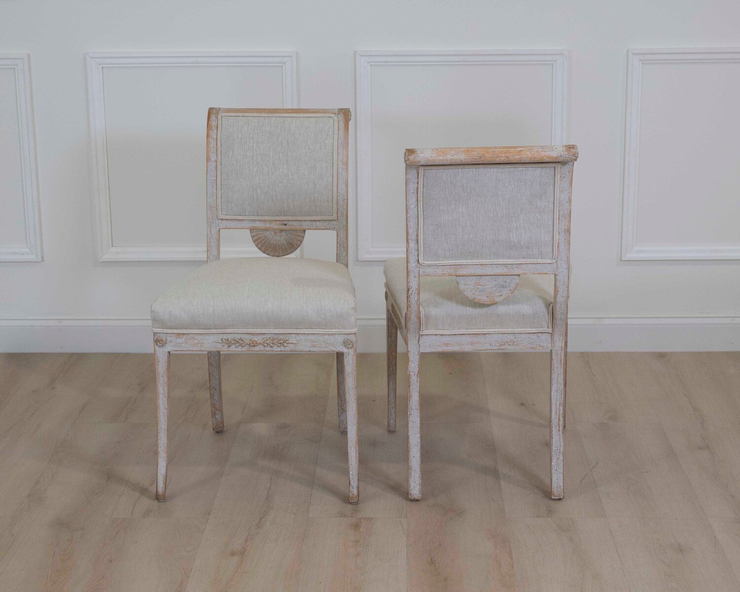 Pair of 19th Century Stockholm Gustavian Chairs - JAA