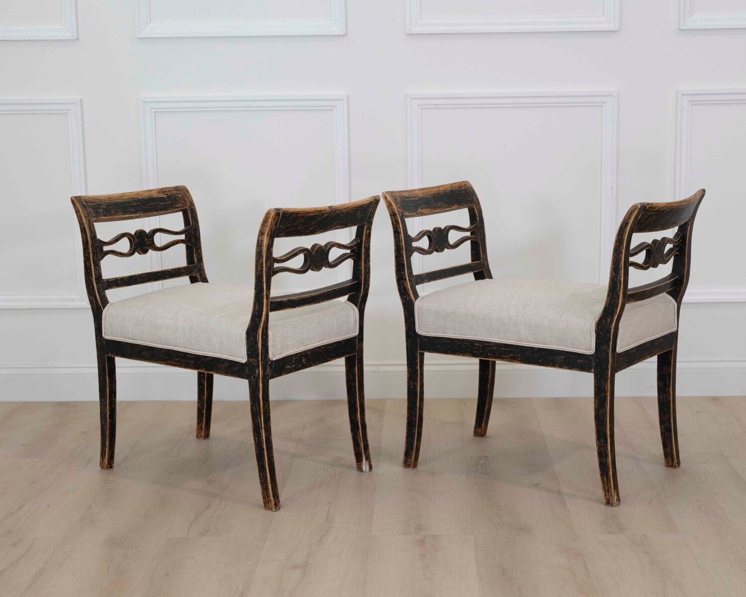 A pair of Stools with Handles Circa 1830 - JAA