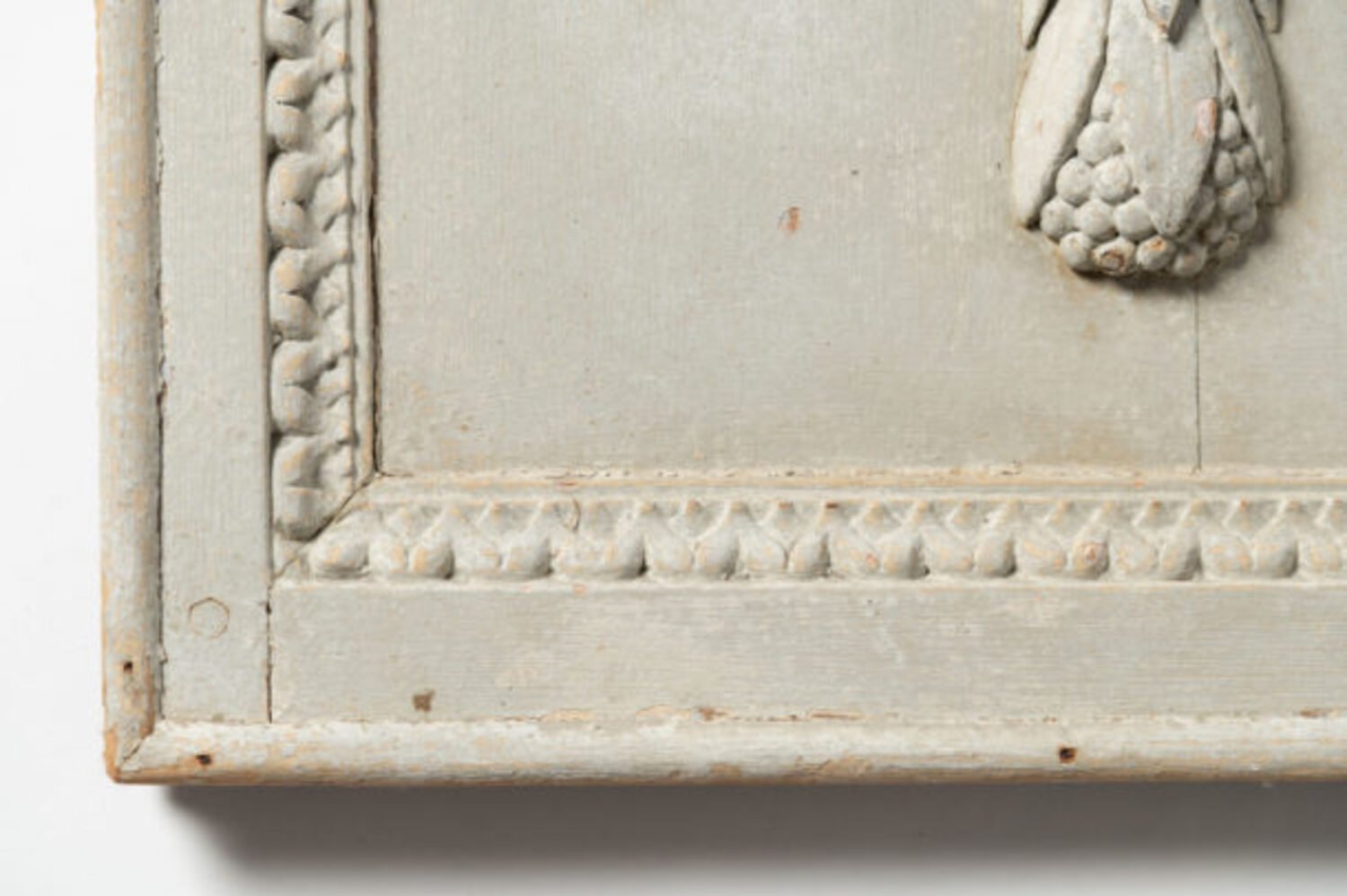 19th Century French Painted Boiserie Panel with Original Mirror Plate - JAA