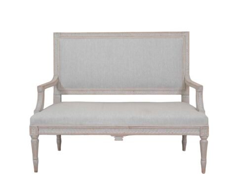 Gustavian Style Settee in Linen, circa 1900