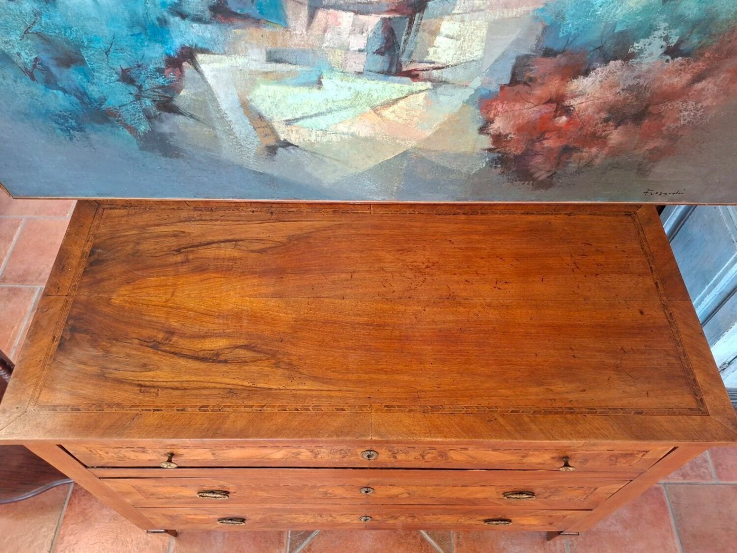 Louis XVI Style Dresser Inlaid - JAA