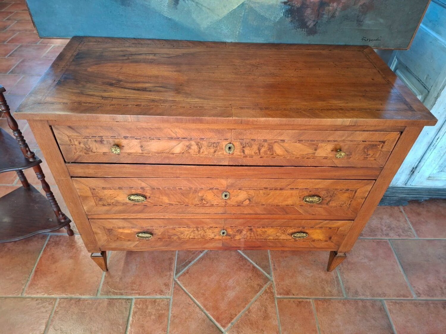 Louis XVI Style Dresser Inlaid - JAA