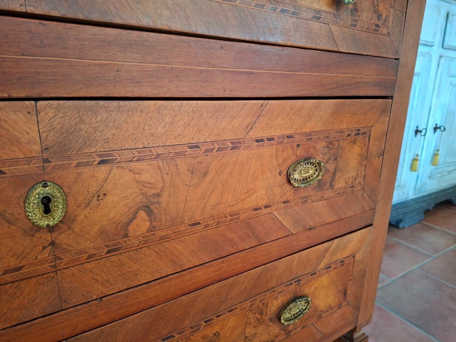 Louis XVI Style Dresser Inlaid - JAA