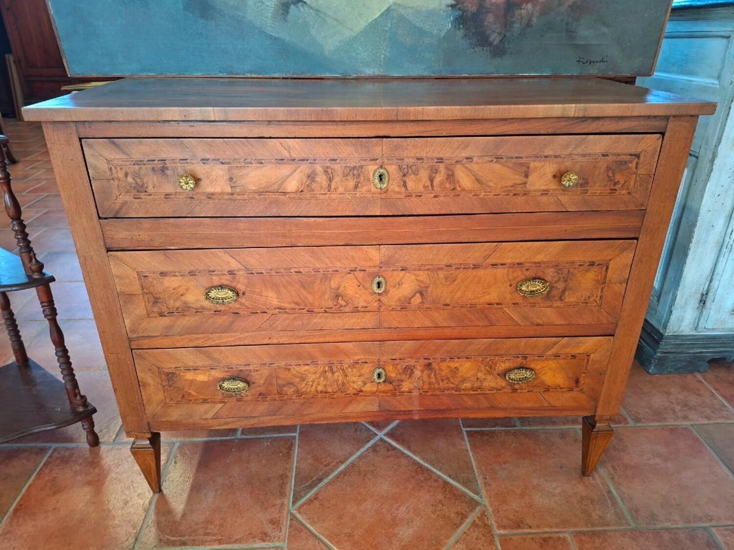 Louis XVI Style Dresser Inlaid - JAA