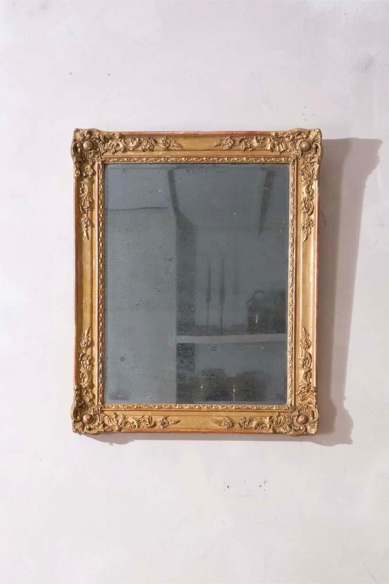 19th Century Gilt Decorated French Mirror - JAA