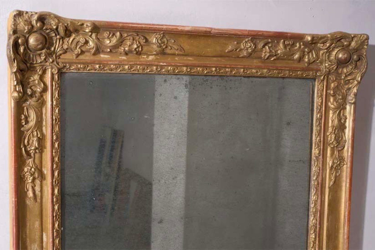 19th Century Gilt Decorated French Mirror - JAA