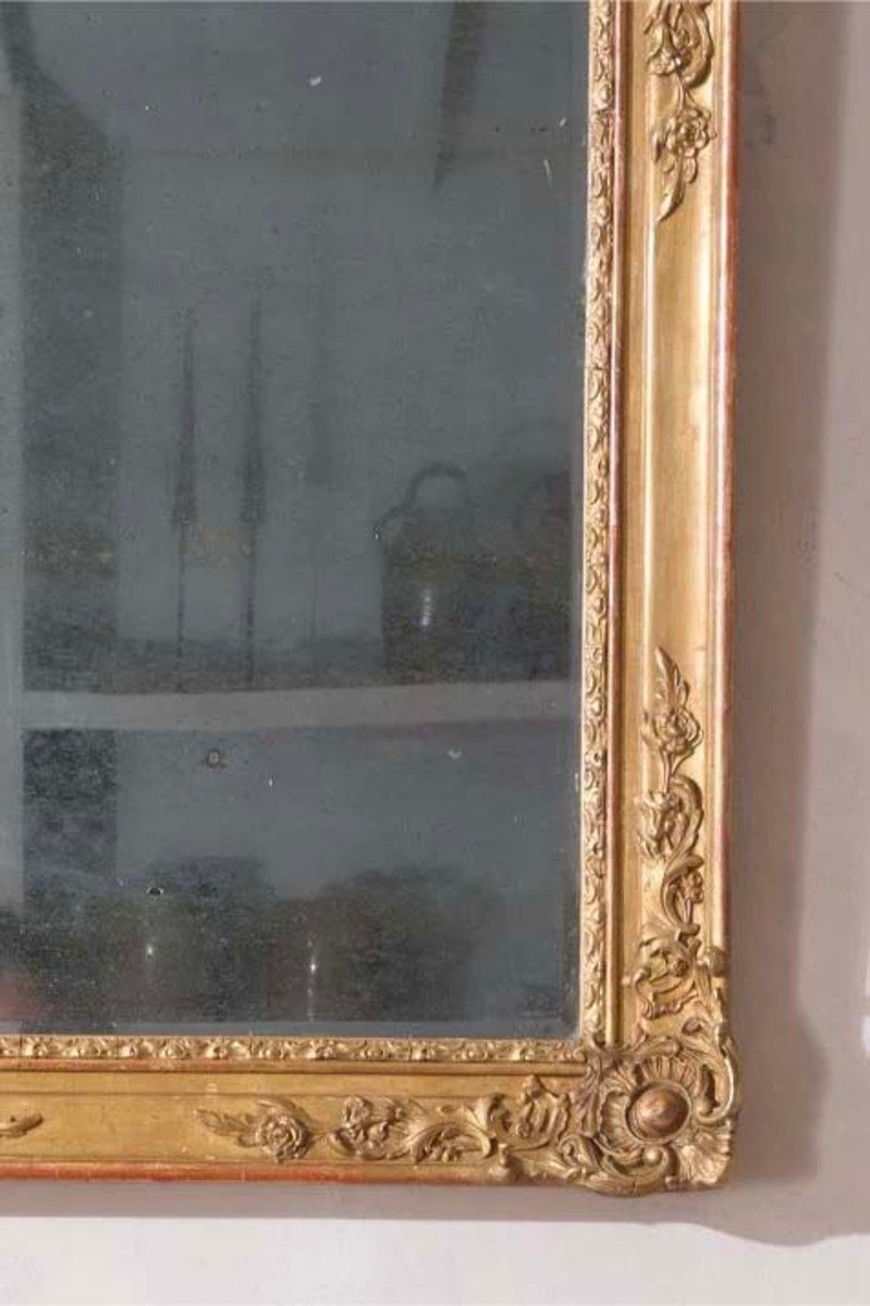 19th Century Gilt Decorated French Mirror - JAA
