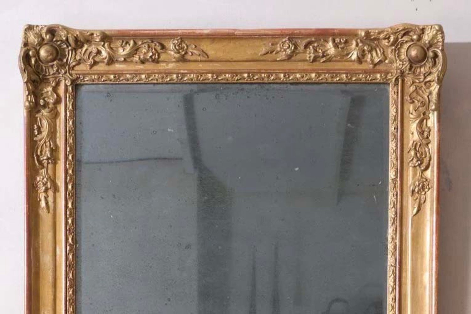 19th Century Gilt Decorated French Mirror - JAA