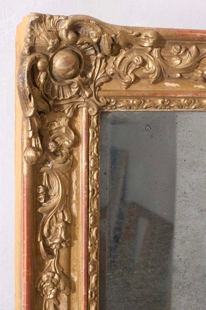 19th Century Gilt Decorated French Mirror - JAA