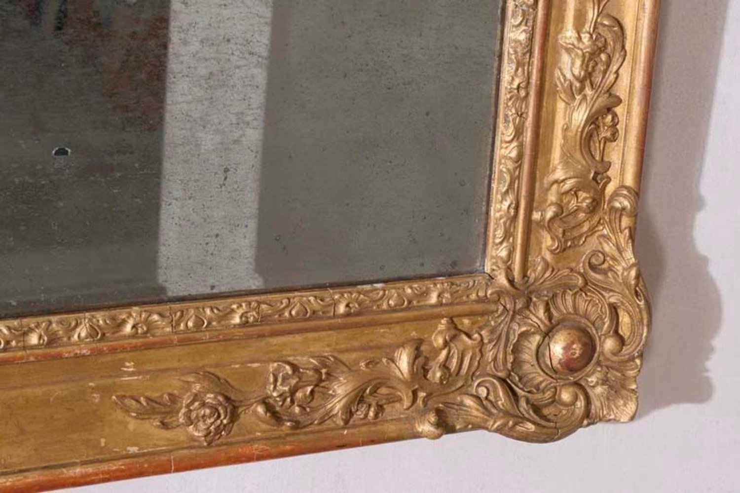 19th Century Gilt Decorated French Mirror - JAA