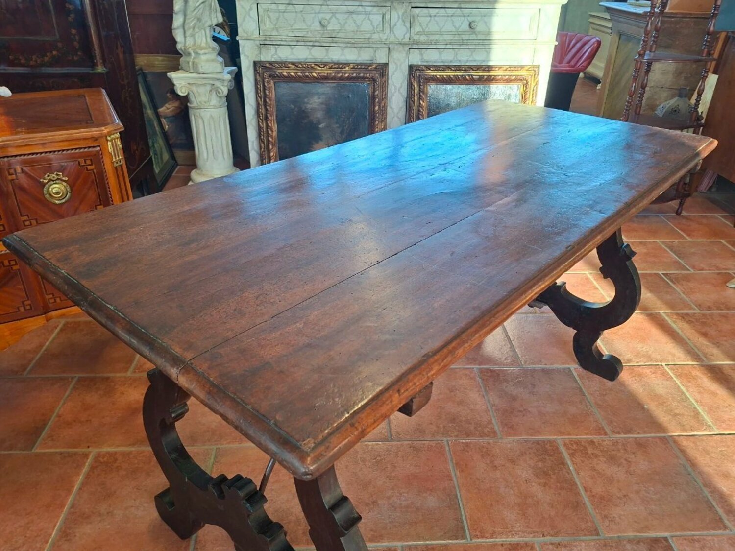 Walnut Lyre Table - JAA