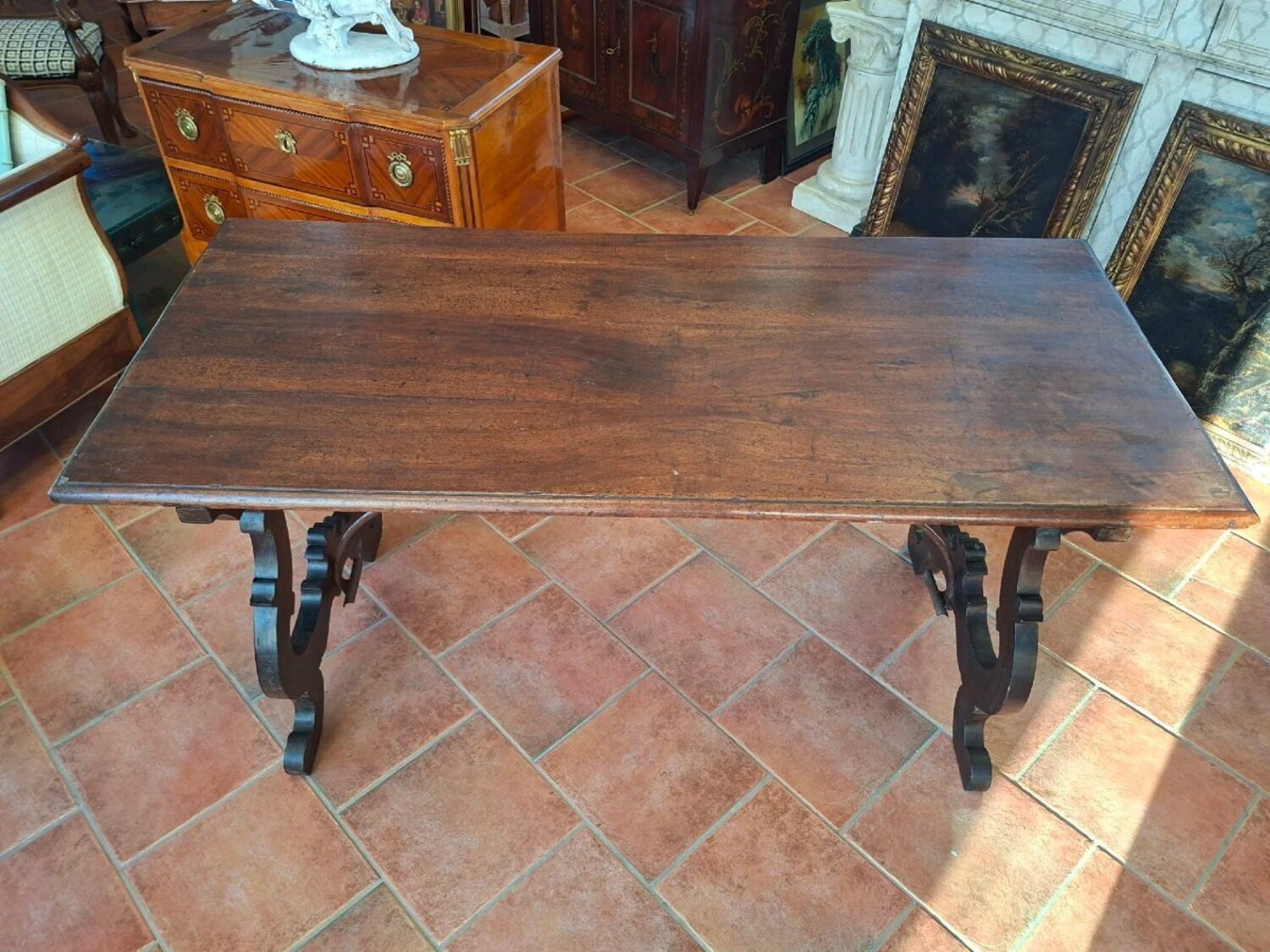 Walnut Lyre Table - JAA