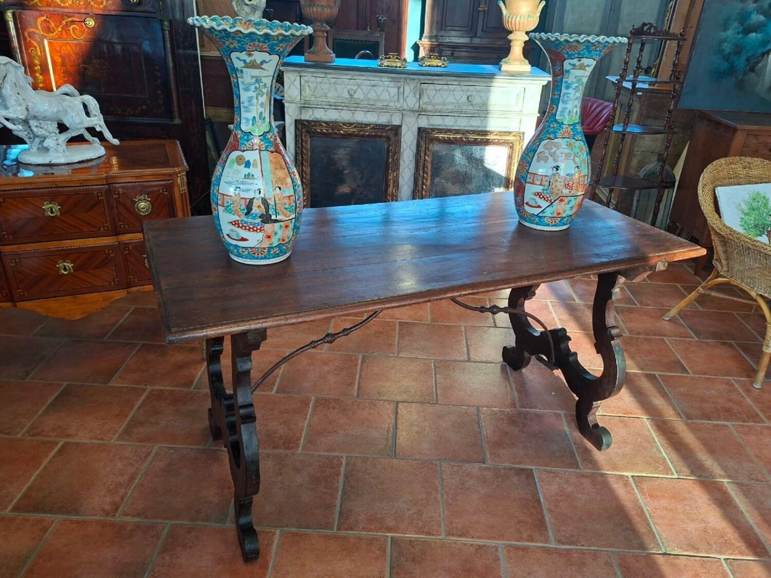 Walnut Lyre Table - JAA