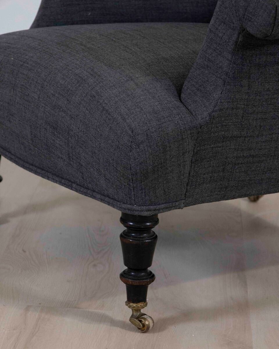 Early 20th Century French Grey Armchair, Circa 1910 - JAA