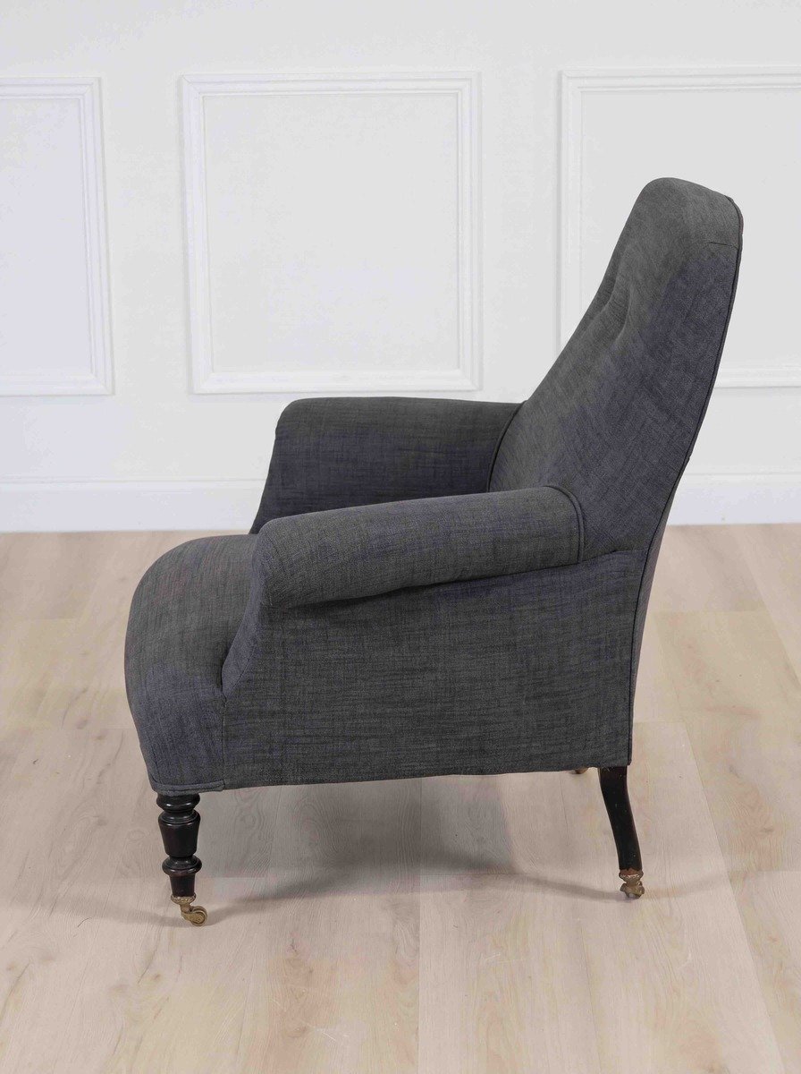 Early 20th Century French Grey Armchair, Circa 1910 - JAA