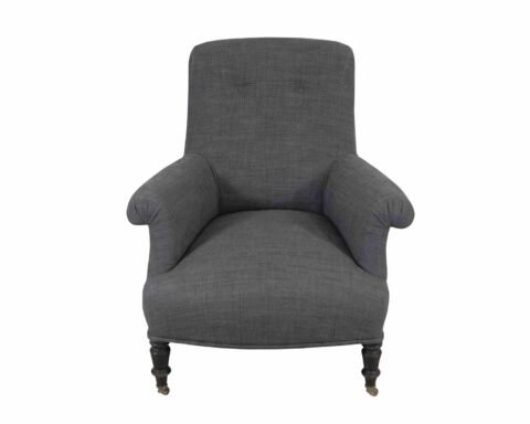Early 20th Century French Grey Armchair, Circa 1910