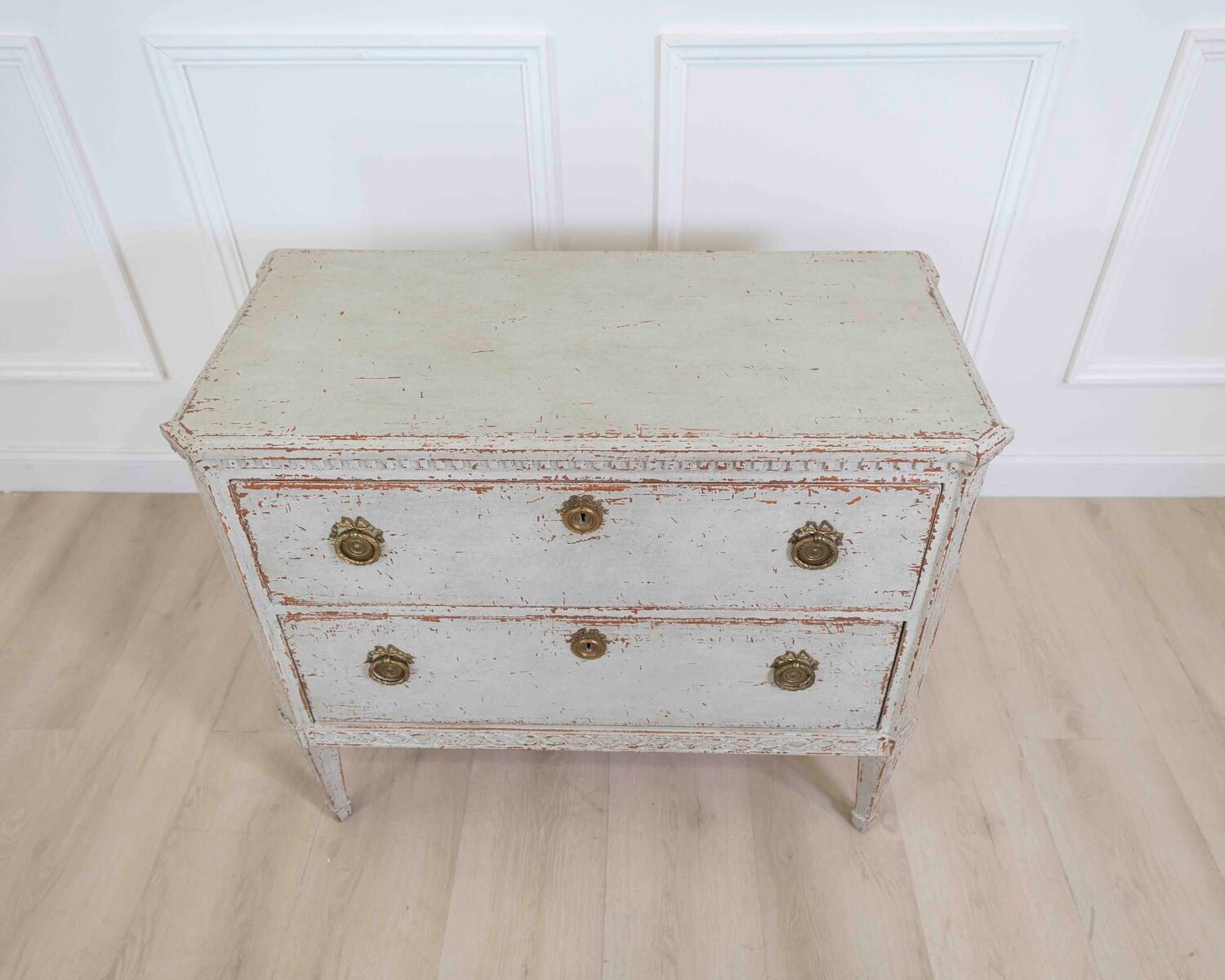 Danish 19th Century Carved Chest of Drawers - JAA