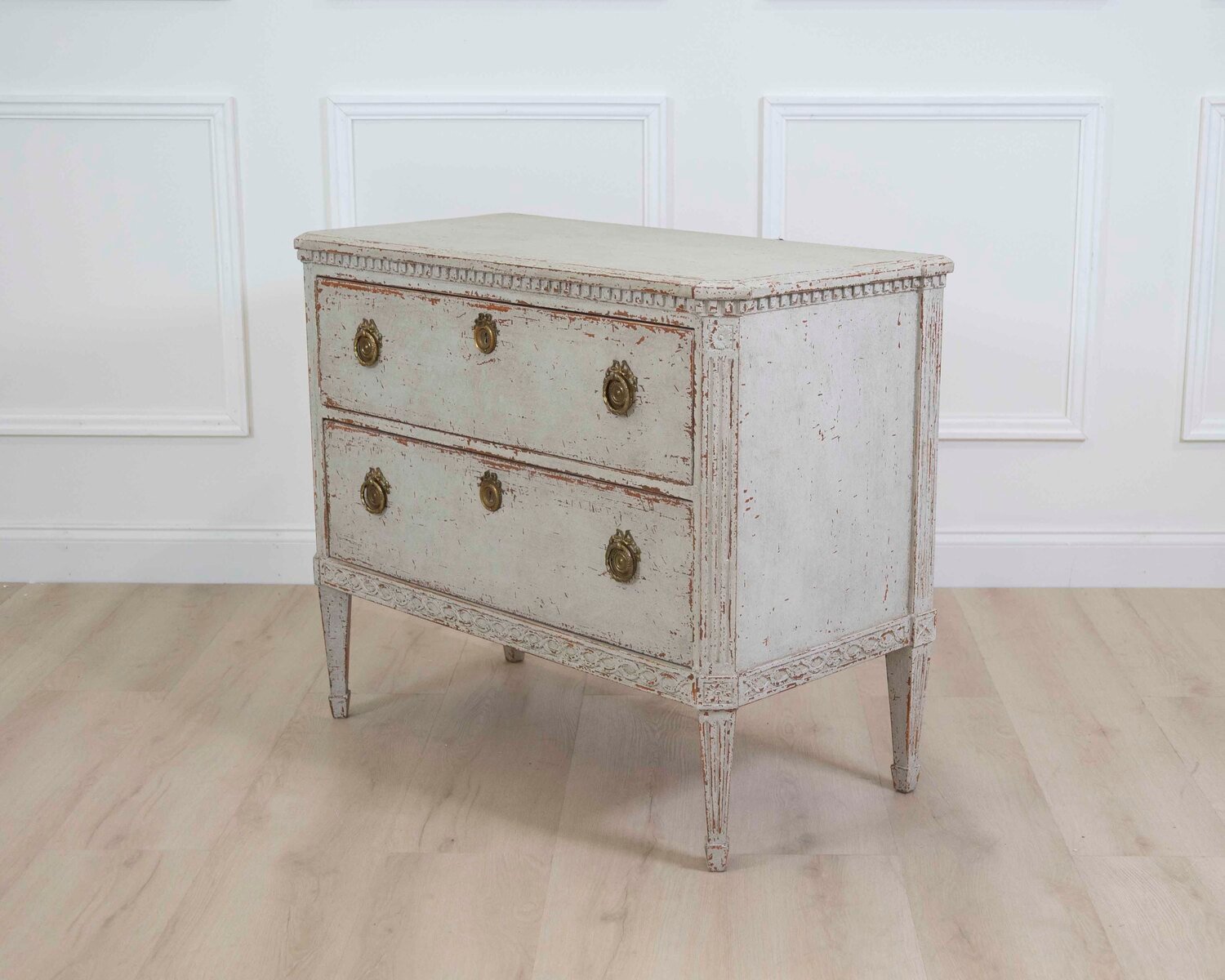 Danish 19th Century Carved Chest of Drawers - JAA