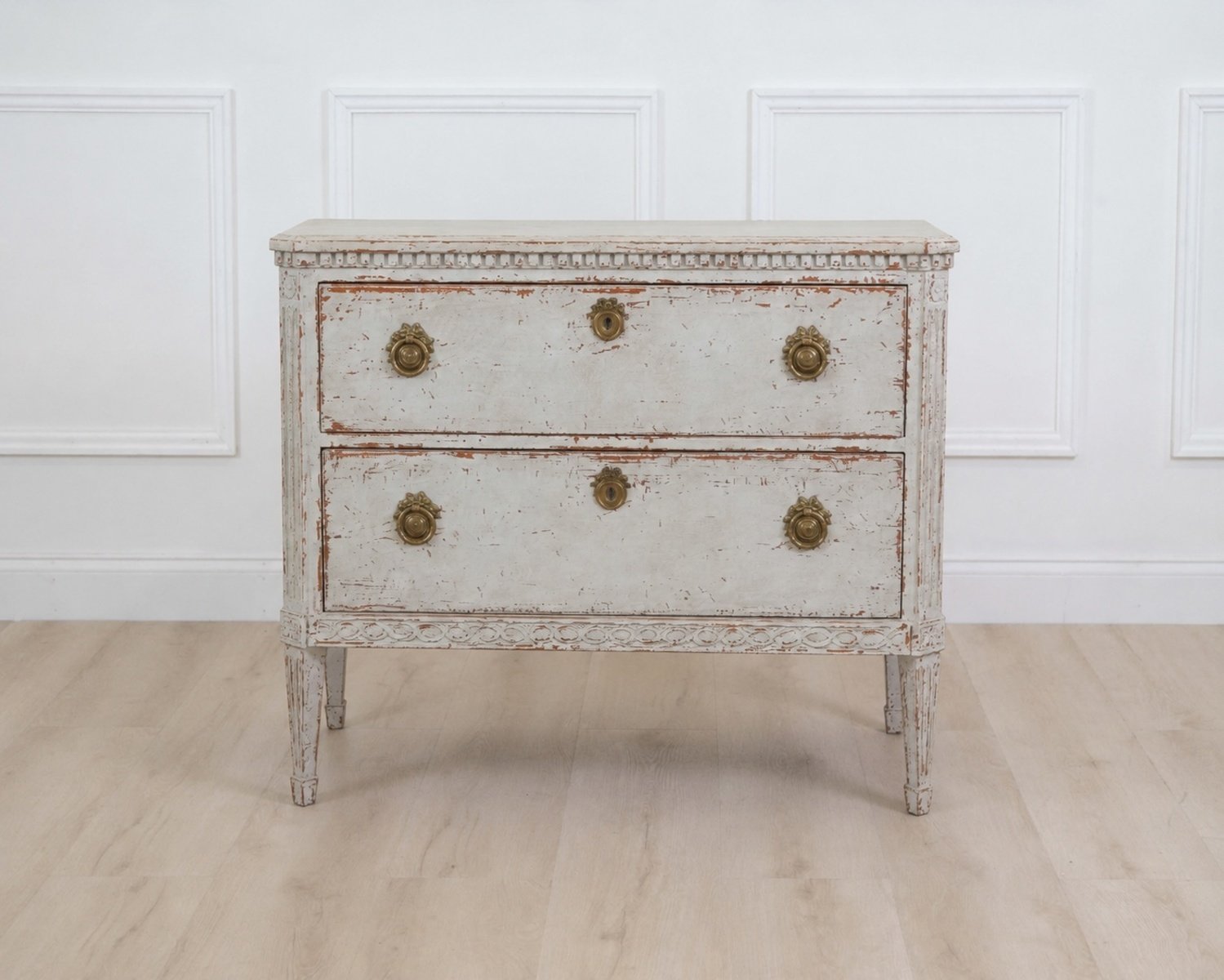 Danish 19th Century Carved Chest of Drawers - JAA