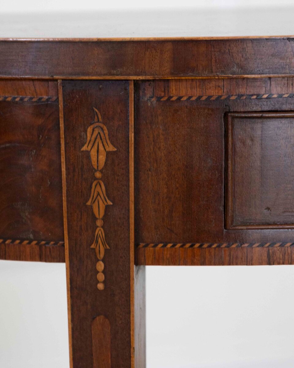 Pair of 19th Century Mahogany Demi Lune Side Tables - JAA