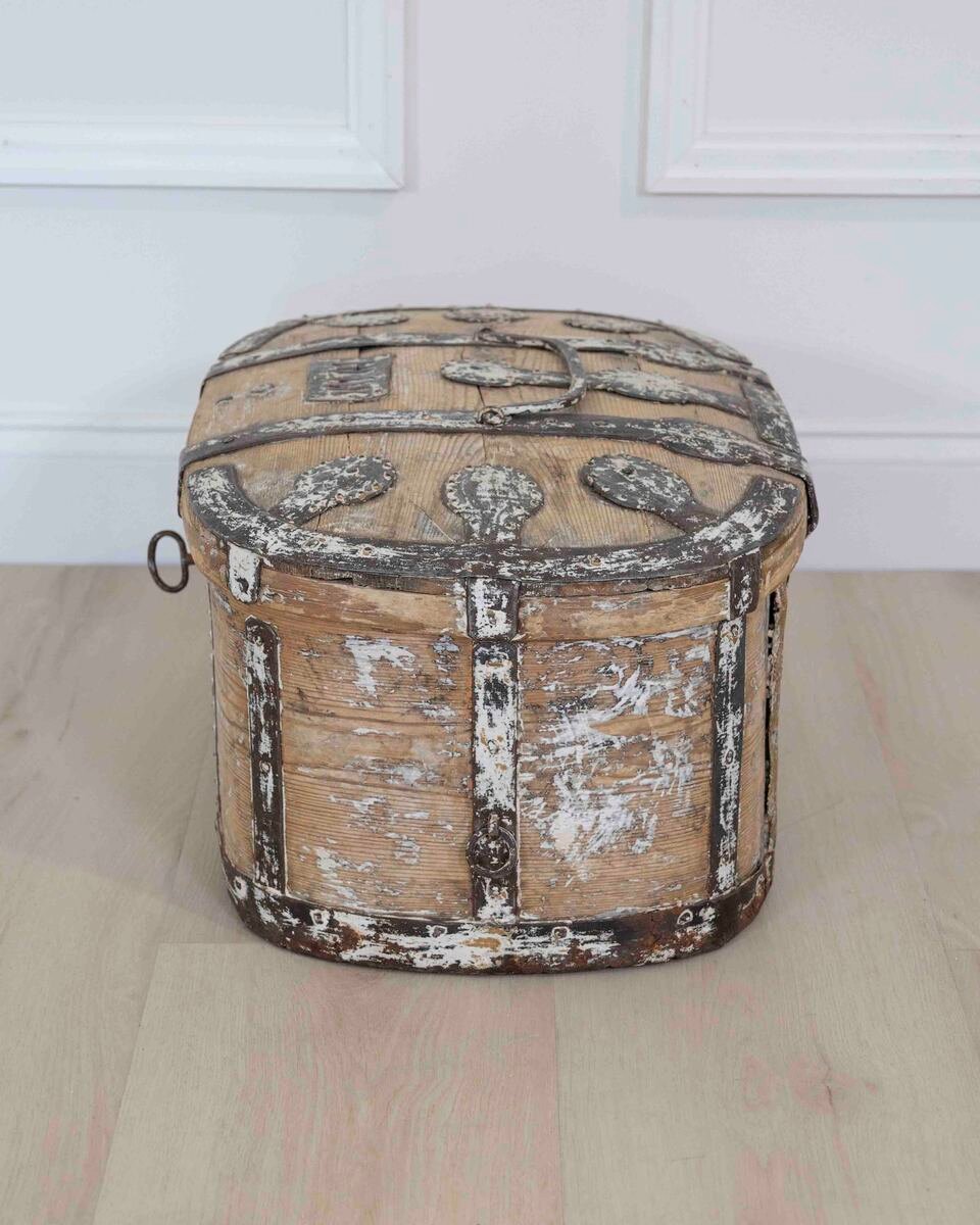 Swedish 19th Century Scraped Pine Strong Box - JAA