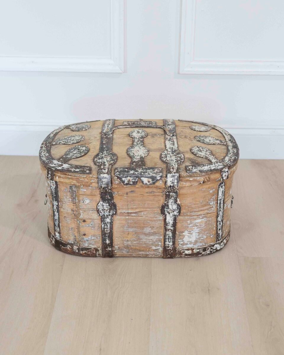Swedish 19th Century Scraped Pine Strong Box - JAA