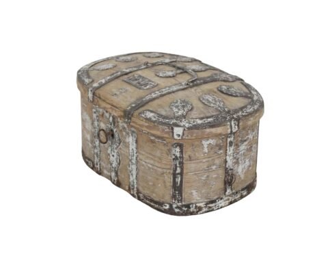 19th Century Scraped Pine Swedish Strong Box