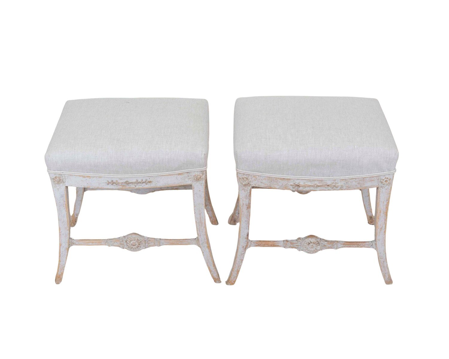 A pair of Gustavian Stools Circa 1810 - JAA