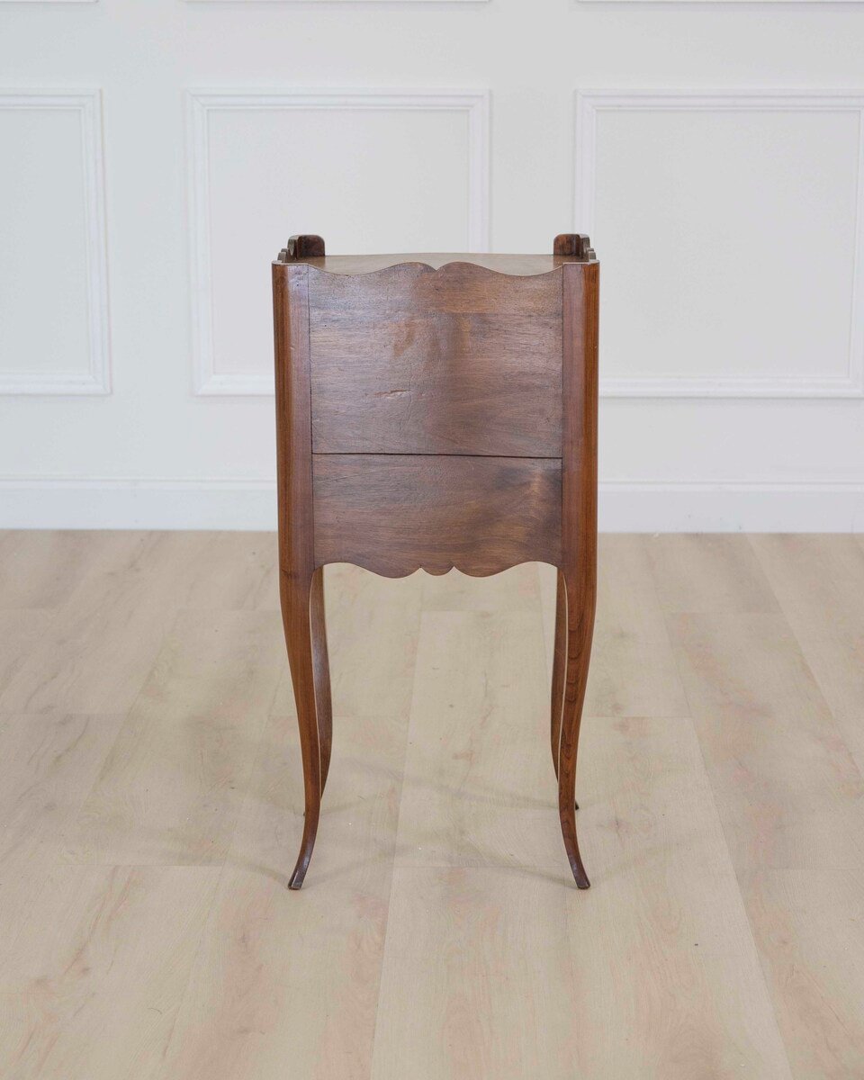 Louis XV Style Walnut Bedside Table - JAA