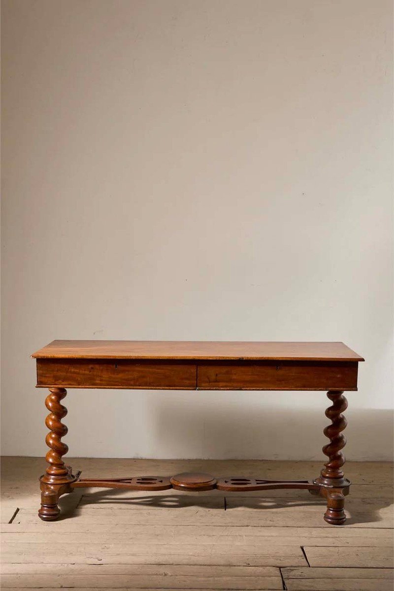 19th Century Victorian Barley Twist Writing Table - JAA