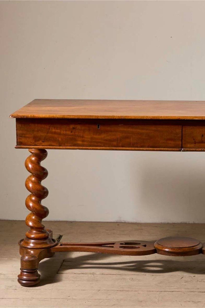 19th Century Victorian Barley Twist Writing Table - JAA