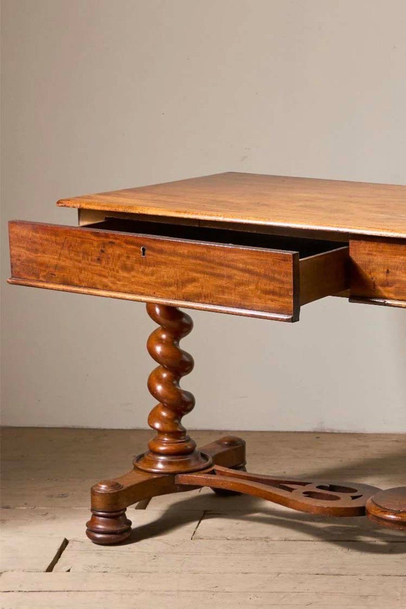 19th Century Victorian Barley Twist Writing Table - JAA