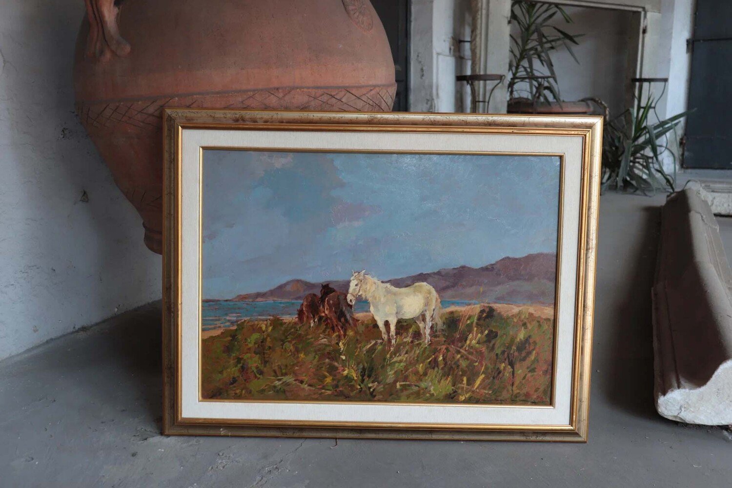 Carlo Domenici (Livorno 1897-1981) Horses - JAA
