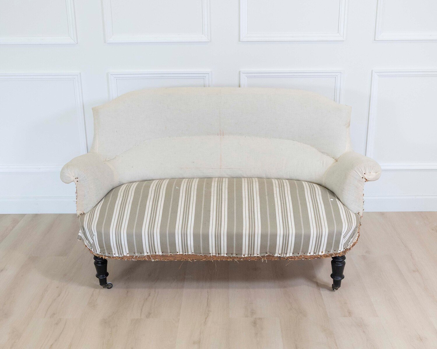 19th Century French arch top sofa, Ready to Upholster - JAA