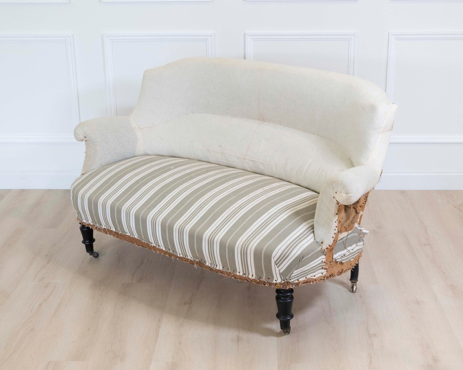 19th Century French arch top sofa, Ready to Upholster - JAA