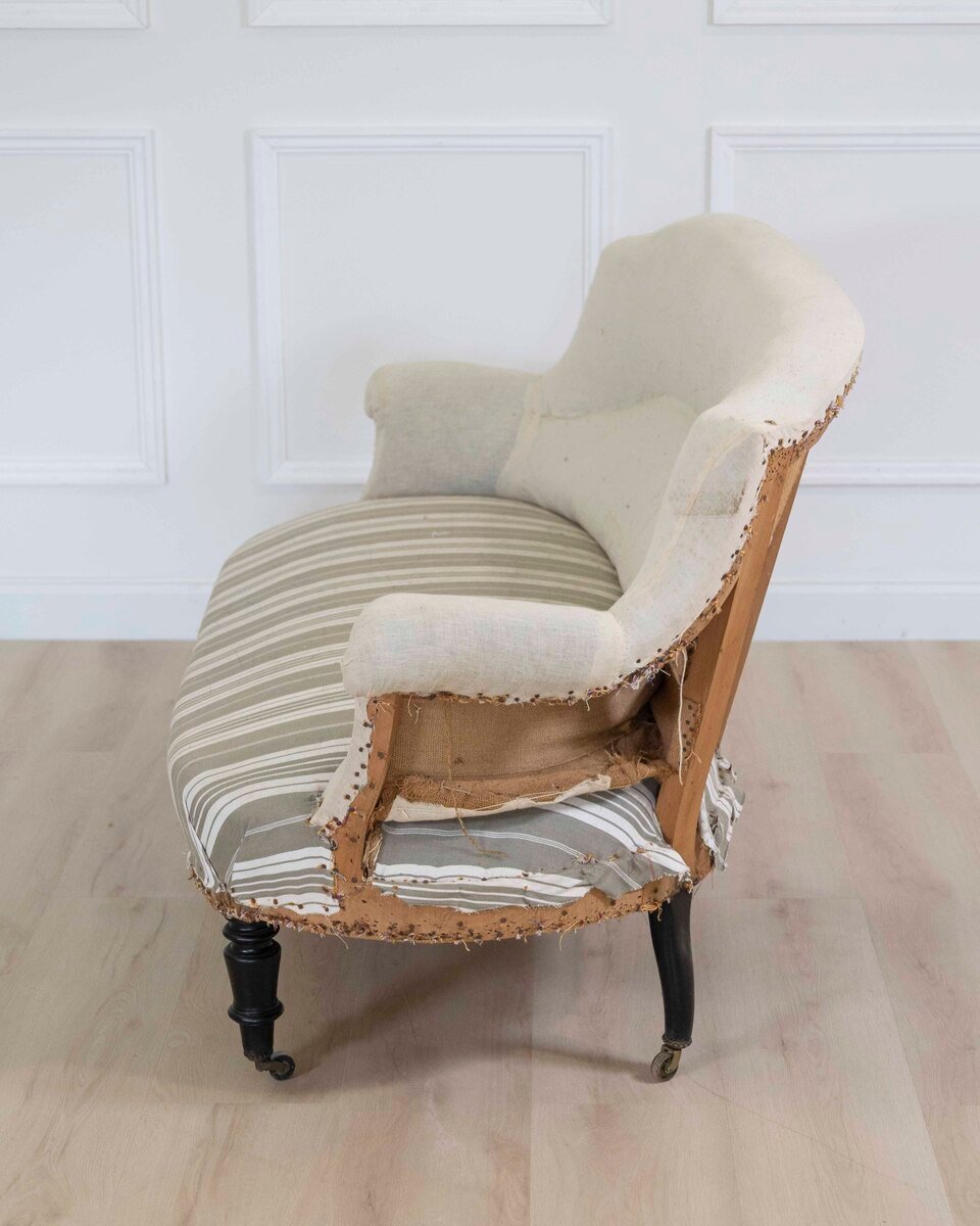 19th Century French arch top sofa, Ready to Upholster - JAA