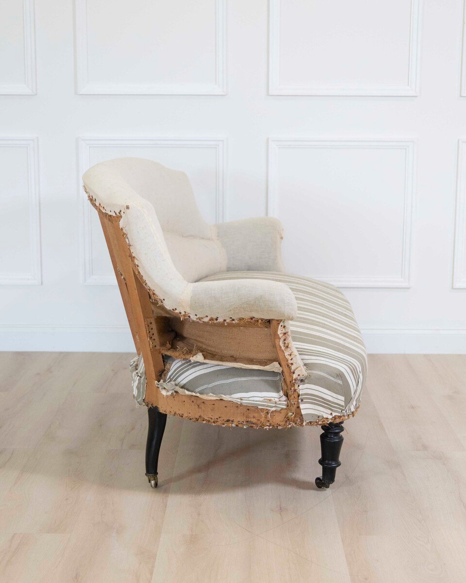 19th Century French arch top sofa, Ready to Upholster - JAA