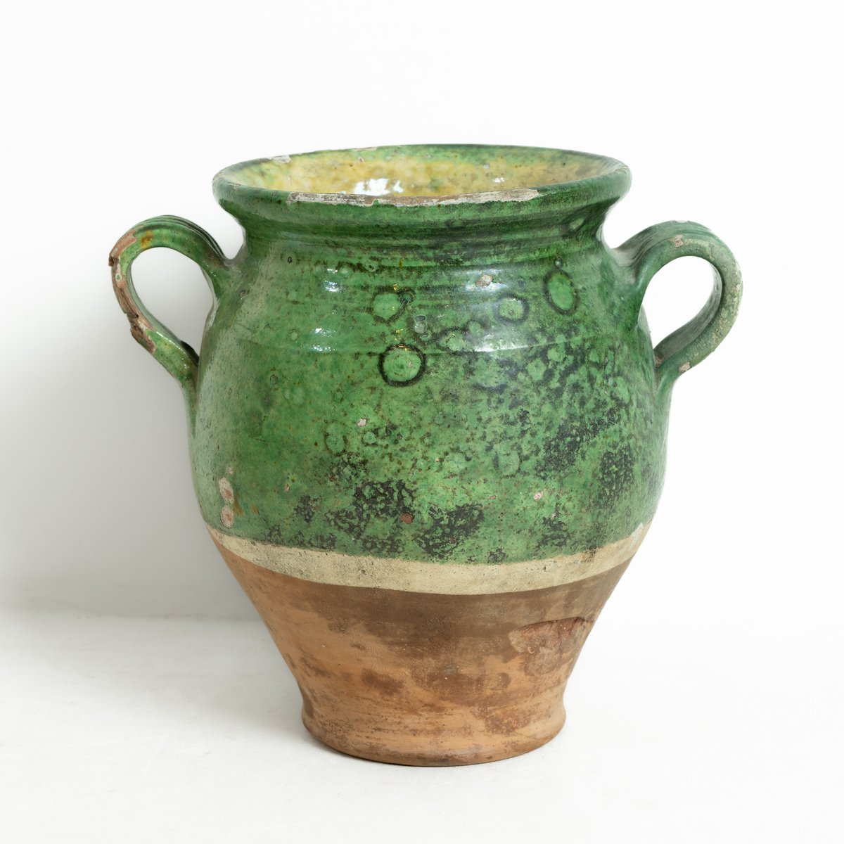 Green Confit Pot France, circa 1840. - JAA