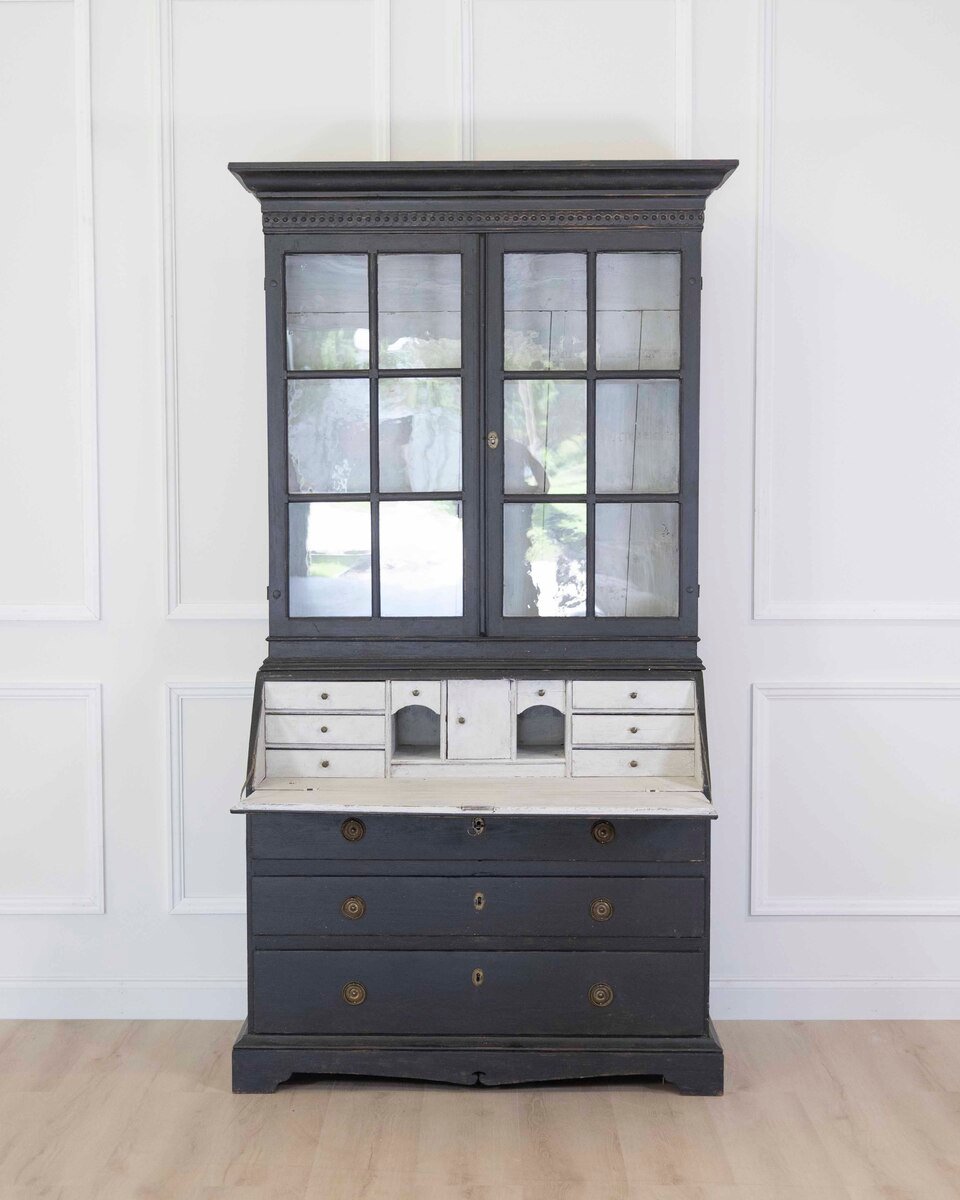 Swedish Gustavian Style Secretary and Vitrine - JAA