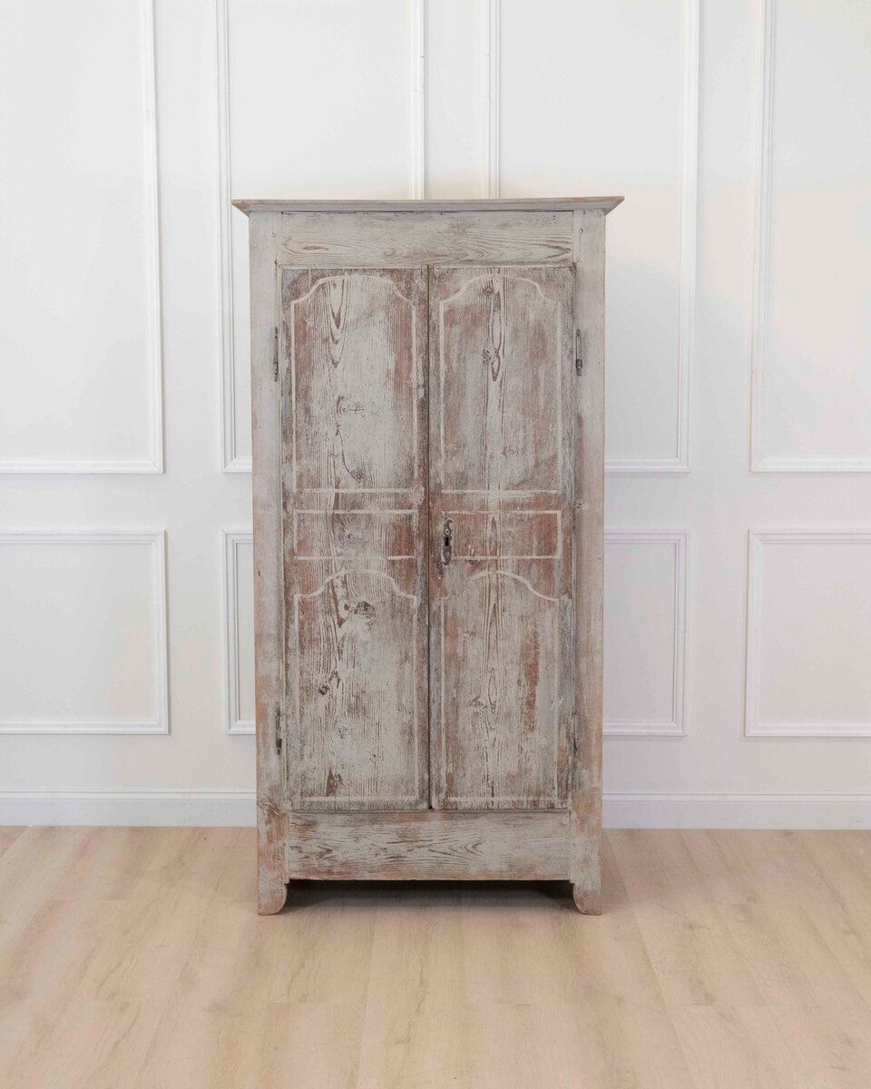 French 18th Century Painted Pine Cabinet - JAA
